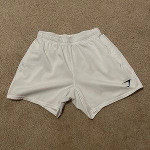 White 5” Gymshark shorts